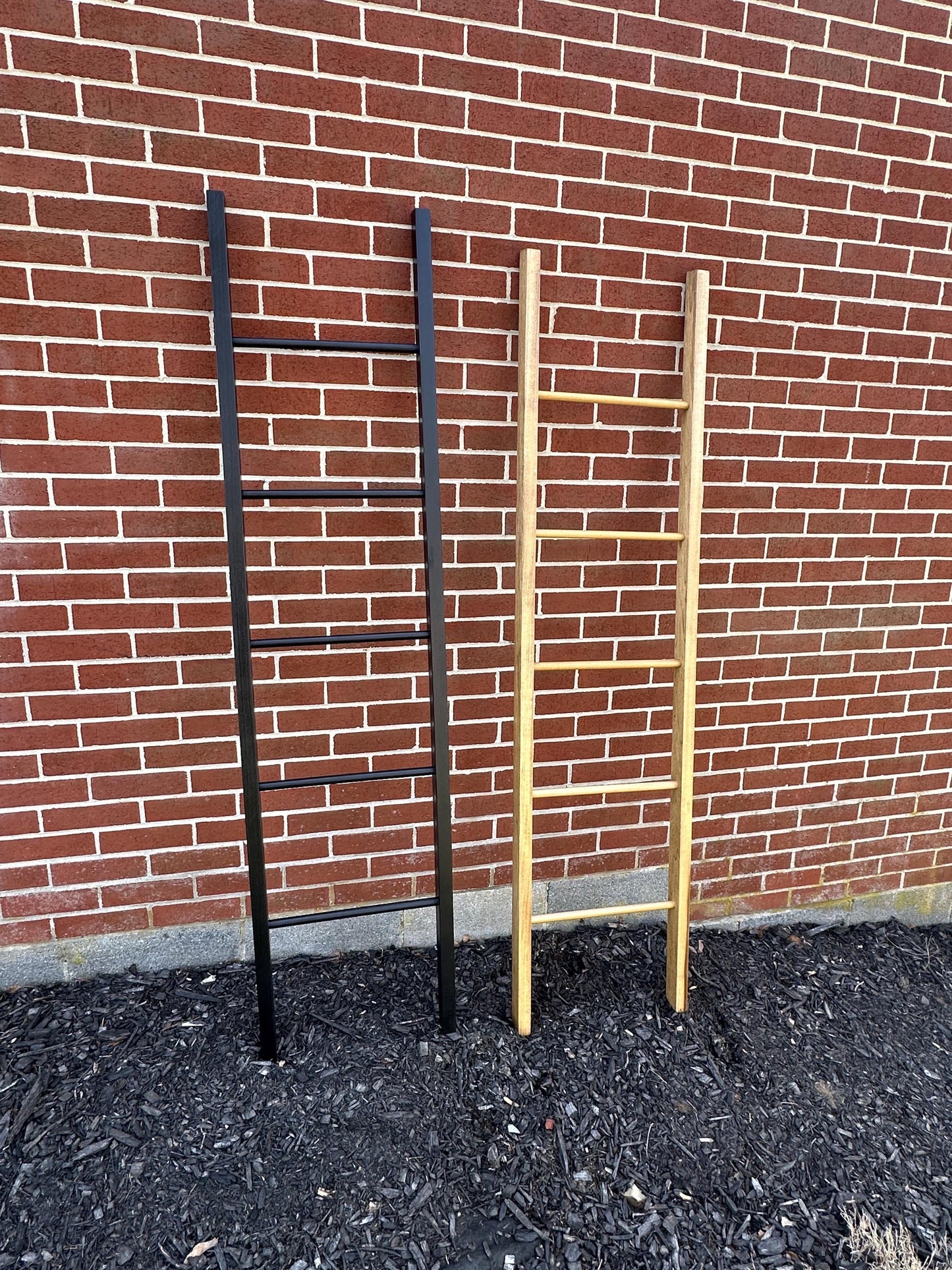 6-Foot Modern Blanket Ladder, Wooden Blanket Rack, Towel Storage Ladder, Decorative Leaning Ladder, Handmade Poplar Wood Ladder, Home Decor